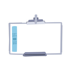 digital electronic whiteboard cartoon. classroom computer, screen projector, people interactive digital electronic whiteboard sign. isolated symbol vector illustration
