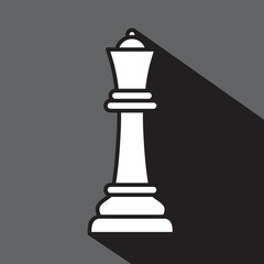 queen icon, chess piece queen, vector illustration 
