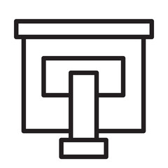 Business Essentials Podium Line Icon