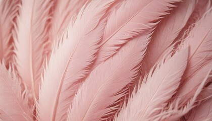 Soft pink feathers texture background. Swan Feather