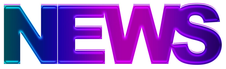 News concept, creative text design, isolated on white background