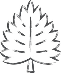 野菜筆書き単品イラスト　大葉