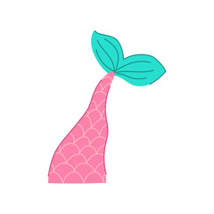 silhouette mermaid tail cartoon. cute fin, water scale, shell logo silhouette mermaid tail sign. isolated symbol vector illustration