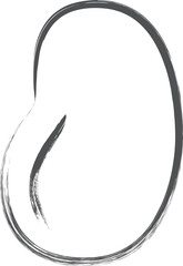 野菜筆書き単品イラスト　えんどう豆