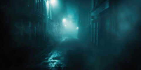 Obraz premium abstract background blur silhouette shadow of a man walking with bokeh light street at night time with speed motion perspective, blurred thrilled, Generative Ai