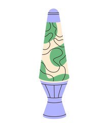y2k element. Vintage lava lamp isolated on white background