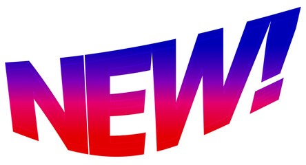 New concept, creative text design, isolated on white background