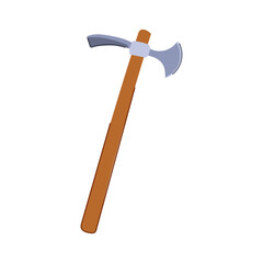 axe pickaxe cartoon. tool shovel, pickax pickaxe, rock chisel axe pickaxe sign. isolated symbol vector illustration