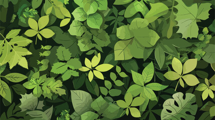 Lovely leaves wallpaper. Vector floral green fresh background