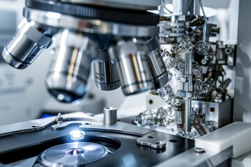 Scanning electron microscope in a physical lab, computer education, atom observation, nano