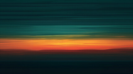 Abstract sunset landscape with vibrant colors, blurred motion effect 