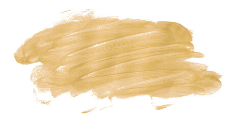 Shiny light brown brush watercolor painting isolated on transparent background. watercolor png