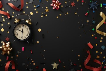 Minimalist New Year's Day Theme with Countdown Motifs

