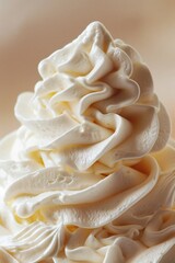 Delve into the creamy swirls of whipped cream, its luscious texture and delightful aroma enchanting