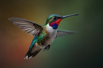 Fototapeta premium A colorful macaw with a bright red beak perched on a tree branch