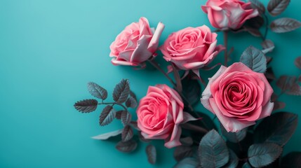 Fototapeta premium Pastel blooms serenade. minimalist floral celebration in soft colors for design projects