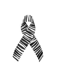 Zebra stripe ribbon black and white pattern awareness for Carcinoid Cancer,  Neuroendocrine tumor,...