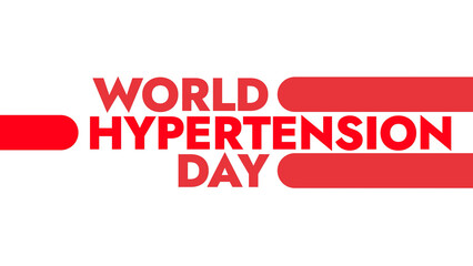 World Hypertension Day colorful text on a white background great for wishing and celebrating world hypertension day in may