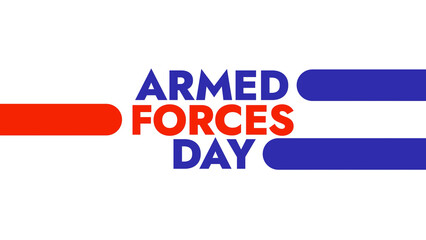US Armed Forces Day colorful text on a white background great for wishing and celebrating American armed forces day in may