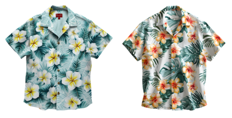 floral hawaiian shirt isolated png transparent background
