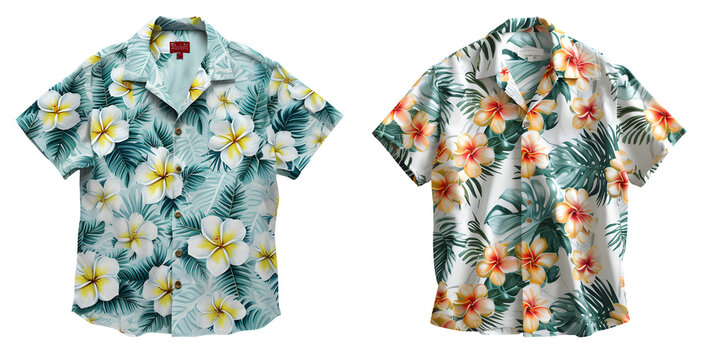 Fototapeta floral hawaiian shirt isolated png transparent background