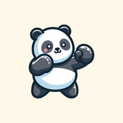 Naklejka premium Vector panda isolated illustration
