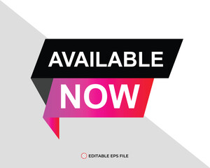 Available now button for promotion