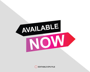 Available now button for promotion