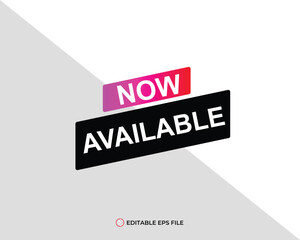 Available now button for promotion