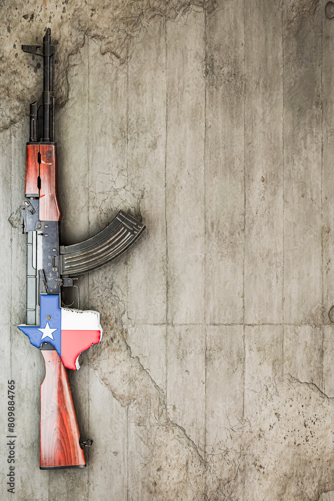 Canvas Prints Texas rifle on concrete