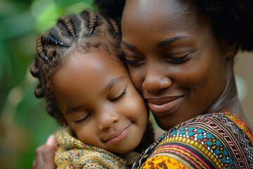 Tender moment as parent and child share a loving embrace