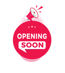 Opening soon sign, flat design. vector for banner template or advertising.

