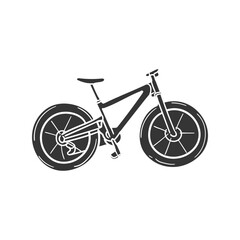 MTB Icon Silhouette Illustration. Mountain Bike Vector Graphic Pictogram Symbol Clip Art. Doodle Sketch Black Sign.