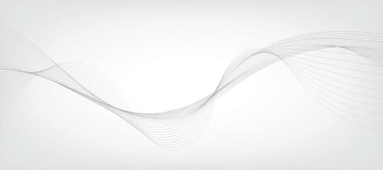 Fototapeta premium White gradient background with waves. EPS10