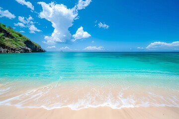 tropical beach paradise turquoise water and white sand idyllic summer vacation