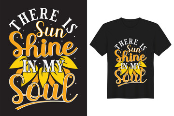 Sun Shine Soul Typography, Vintage, Hand drawn, Bulk, Vector, handwritten T-shirt Design
