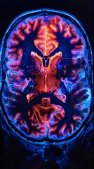 Colorful brain scan serves as diagnostic tool, enabling medical professionals to evaluate brain activity and health, vital for understanding various neurological diseases.