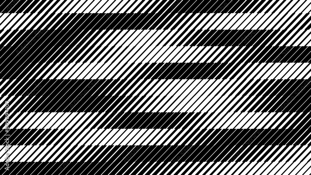 Poster Diagonal Line Halftone Gradient Effect Pattern. Vertical Straight Lines Background. Black and White Abstract Texture with Parallel Stripes Thick to Thin. Vector Illustration.
