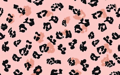 Pink leopard seamless pattern. Girly animal print.