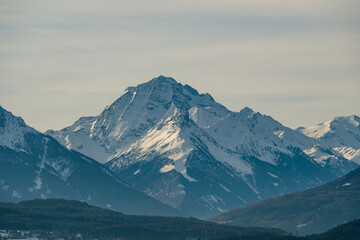 mountains in the snow