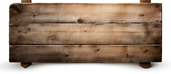 A wooden signboard with no background ready for a copy space image