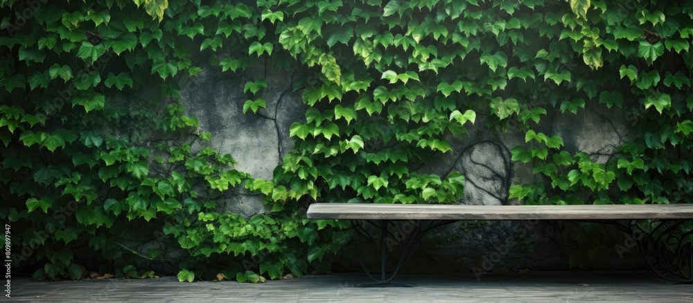 Poster A space with ivy as a backdrop for a copy space image