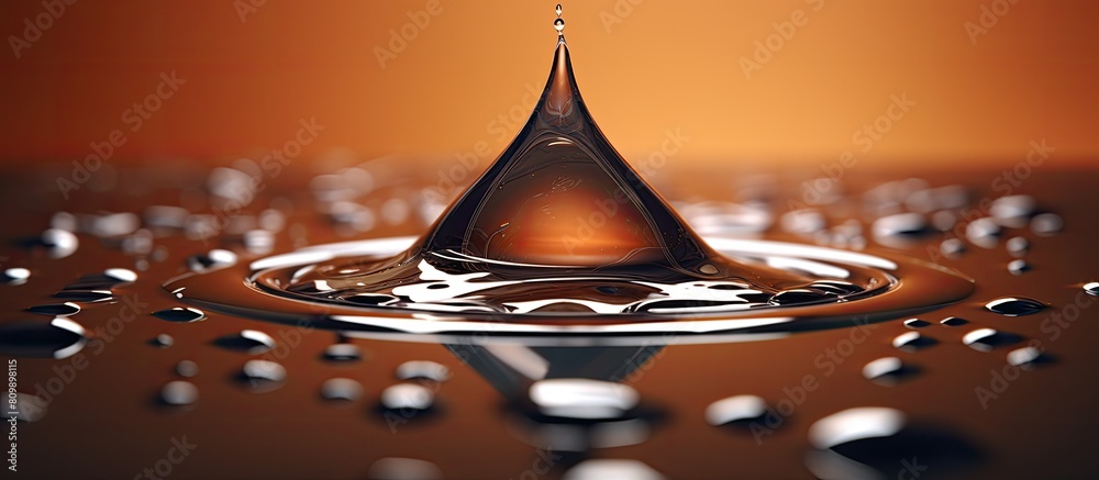 Aufkleber an image featuring a droplet and a collision crown. creative banner. copyspace image