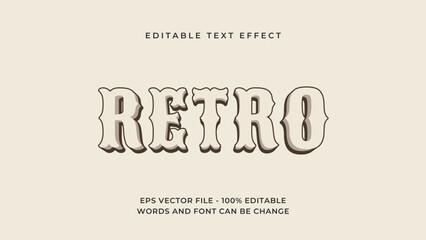 Retro editable text effect premium.