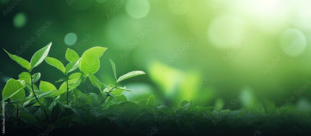 Leinwandbilder copy space image with abstract leaves and blurred shadow background adds a touch of nature to any de