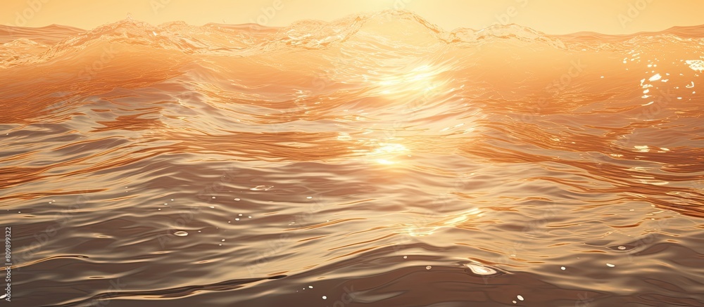 Leinwandbilder summer themed image with a transparent surface of beige water displaying ripples and splashes the su