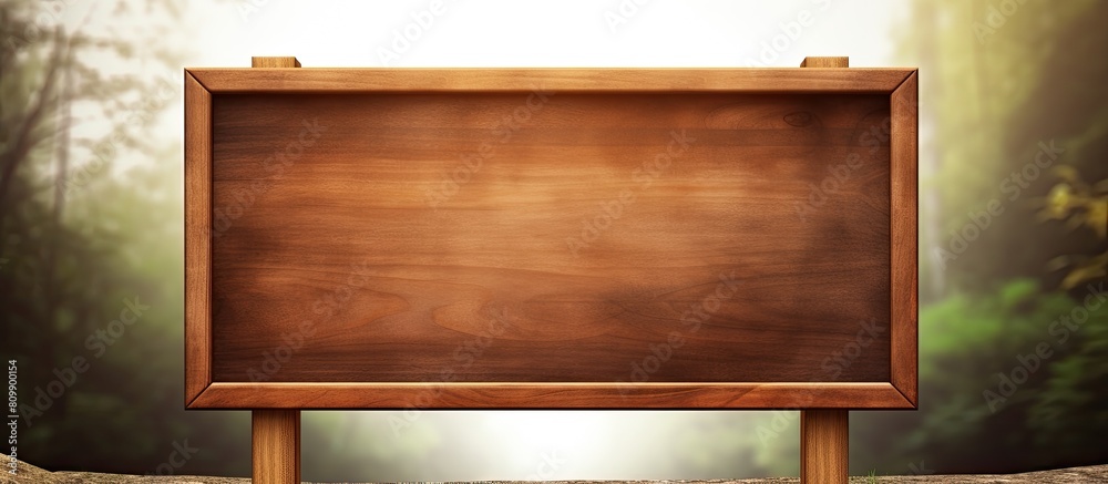 Poster A wooden signboard with no background ready for a copy space image