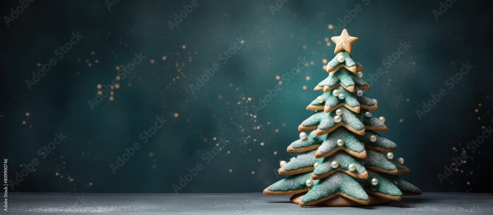 Aufkleber a copy space image featuring christmas tree shaped cookies to capture the essence of the christmas c