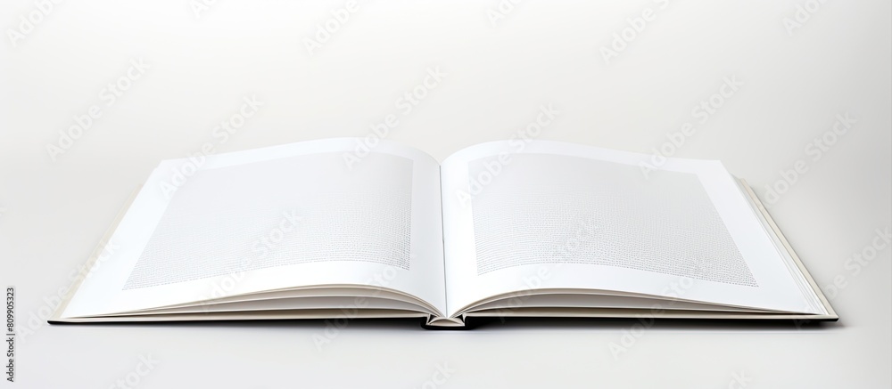 Fototapete isolated on a white background a close up copy space image showcases an open binder book