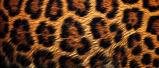 Leopard  fur skin texture. Wild Animal print. Trendy background. Generative ai
